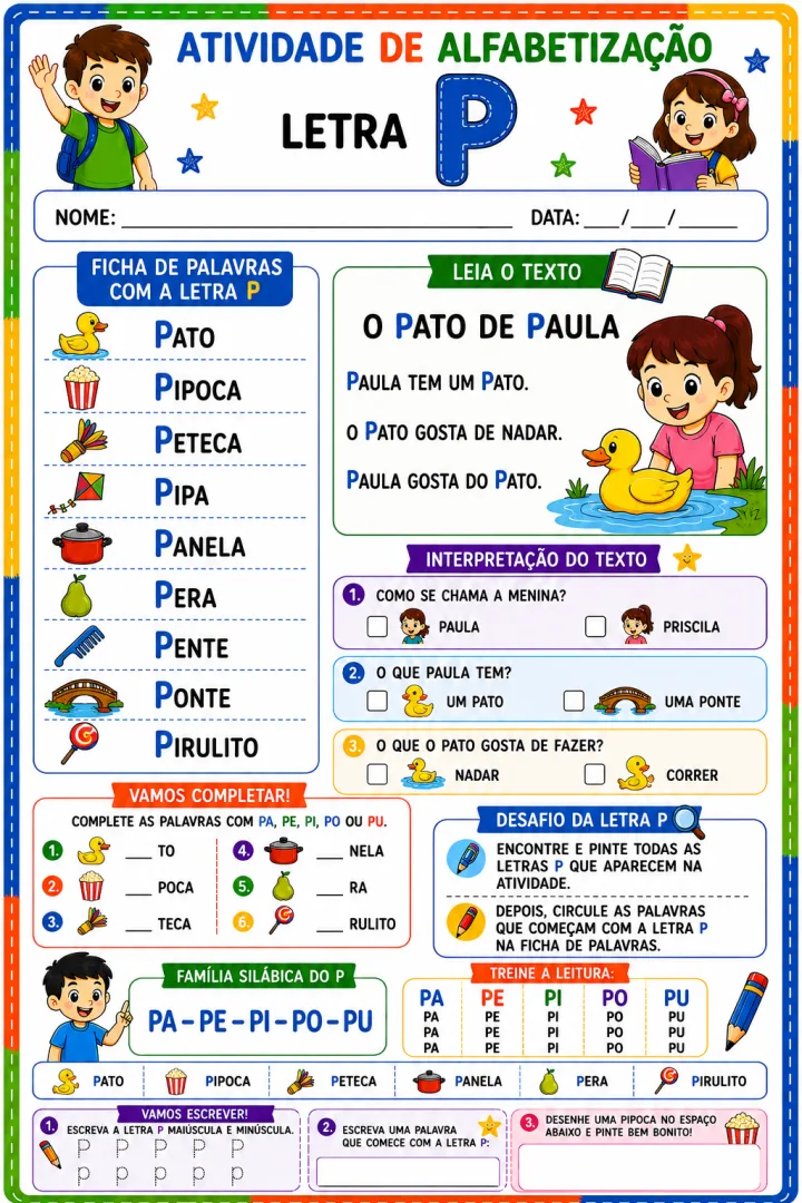 APOSTILA DE ALFABETIZAÇÃO PADRÕES SIMPLES. — imagem 5