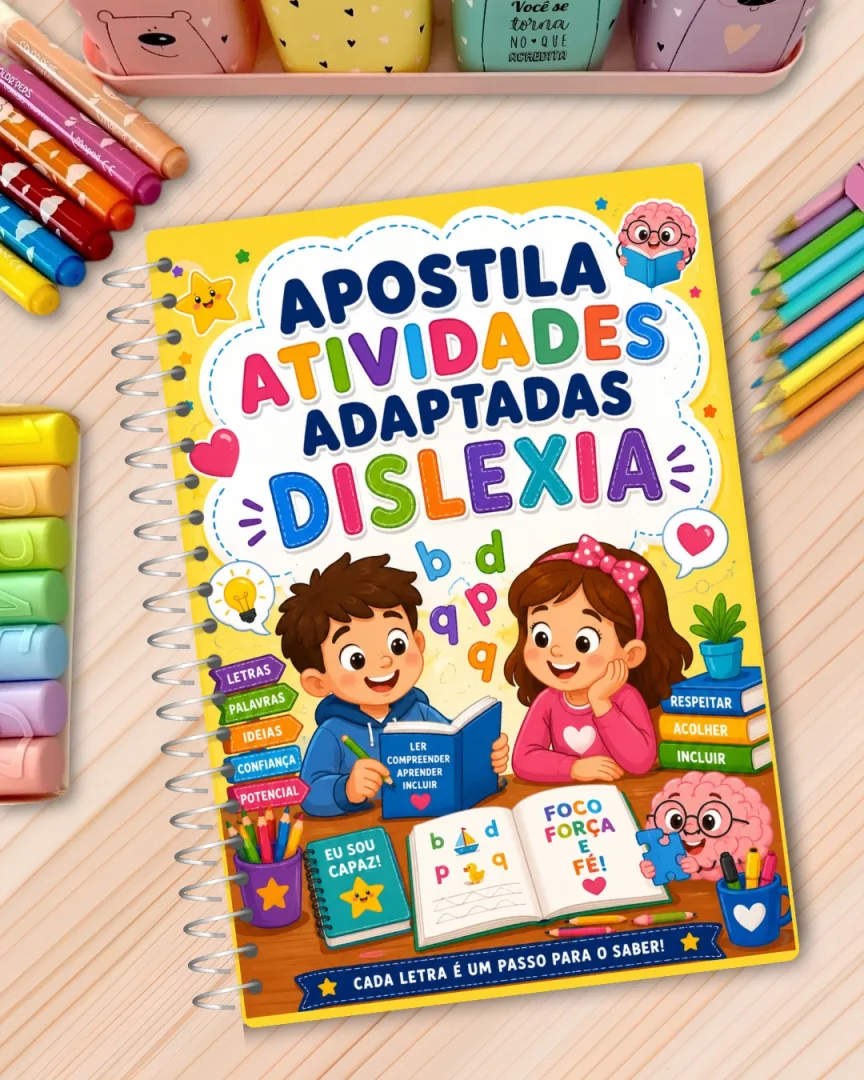 Apostila de Atividades Adaptadas para Dislexia Educação Infantil em PDF — imagem 2