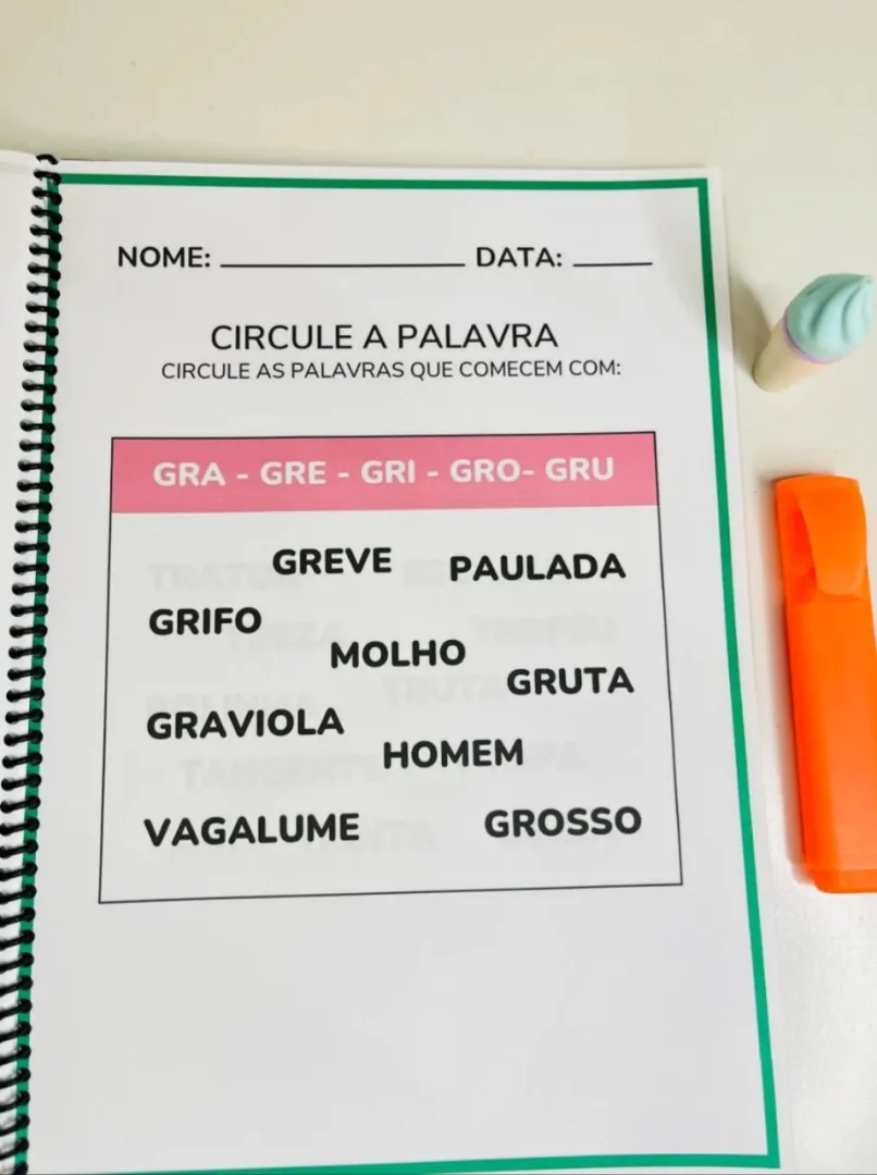 Apostila de Atividades sobre Sílaba Complexa – 51 Páginas — imagem 2
