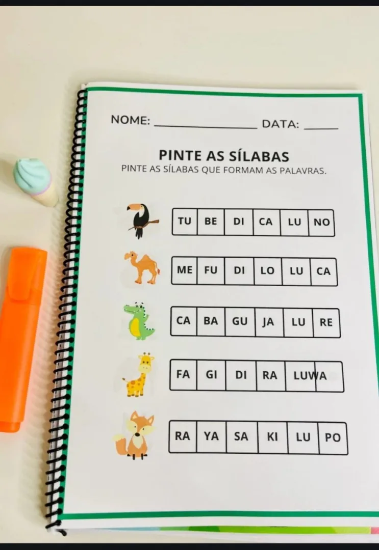 Apostila de Atividades sobre Sílaba Simples – 60 Páginas — imagem 2