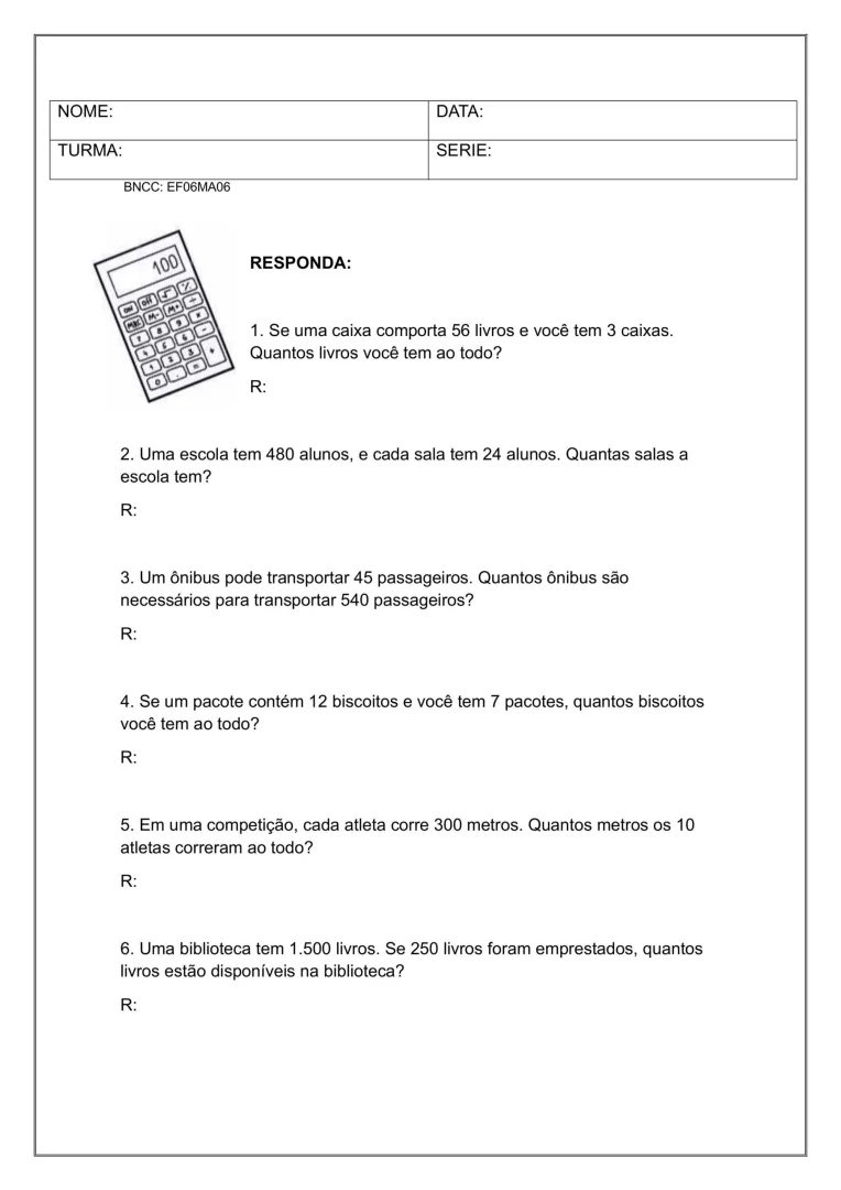Apostila de Avaliação Diagnóstica – 6º Ano Fundamental II — imagem 3
