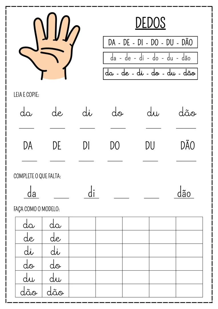 Apostila de Caligrafia e Sílabas Simples para Educação Infantil Em PDF — imagem 2