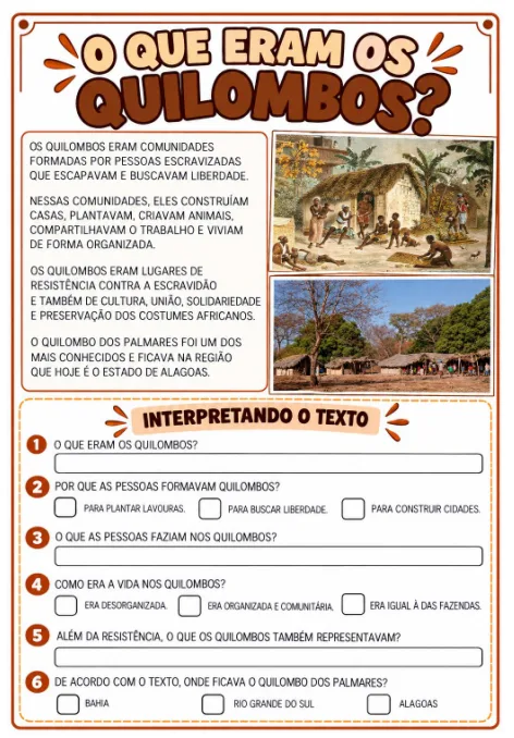 Apostila de Consciência Negra – 4º e 5º Anos em PDF — imagem 4