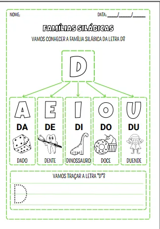 Apostila de Famílias Silábicas Alfabetização - PDF — imagem 4