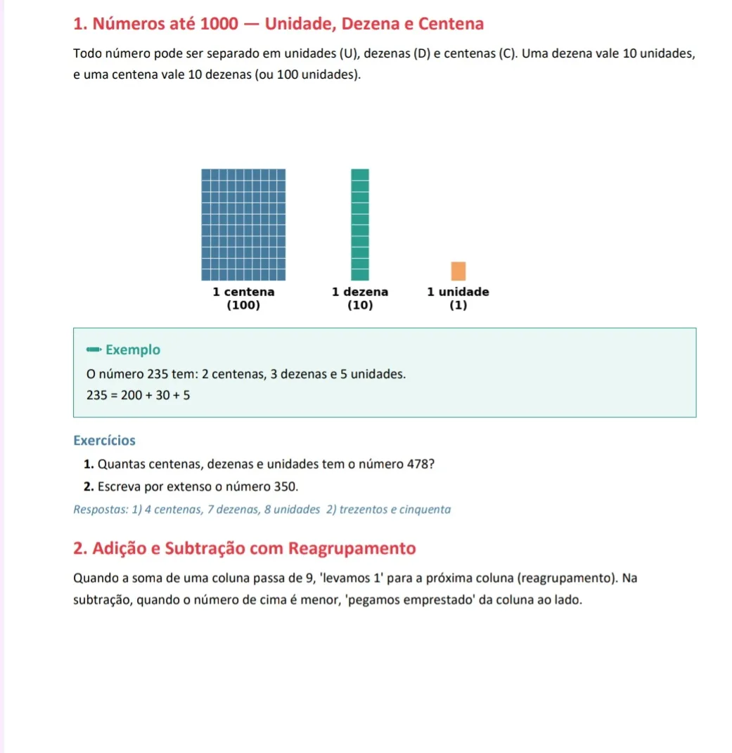Apostila de Matemática 1º ao 5º Ano - PDF — imagem 5
