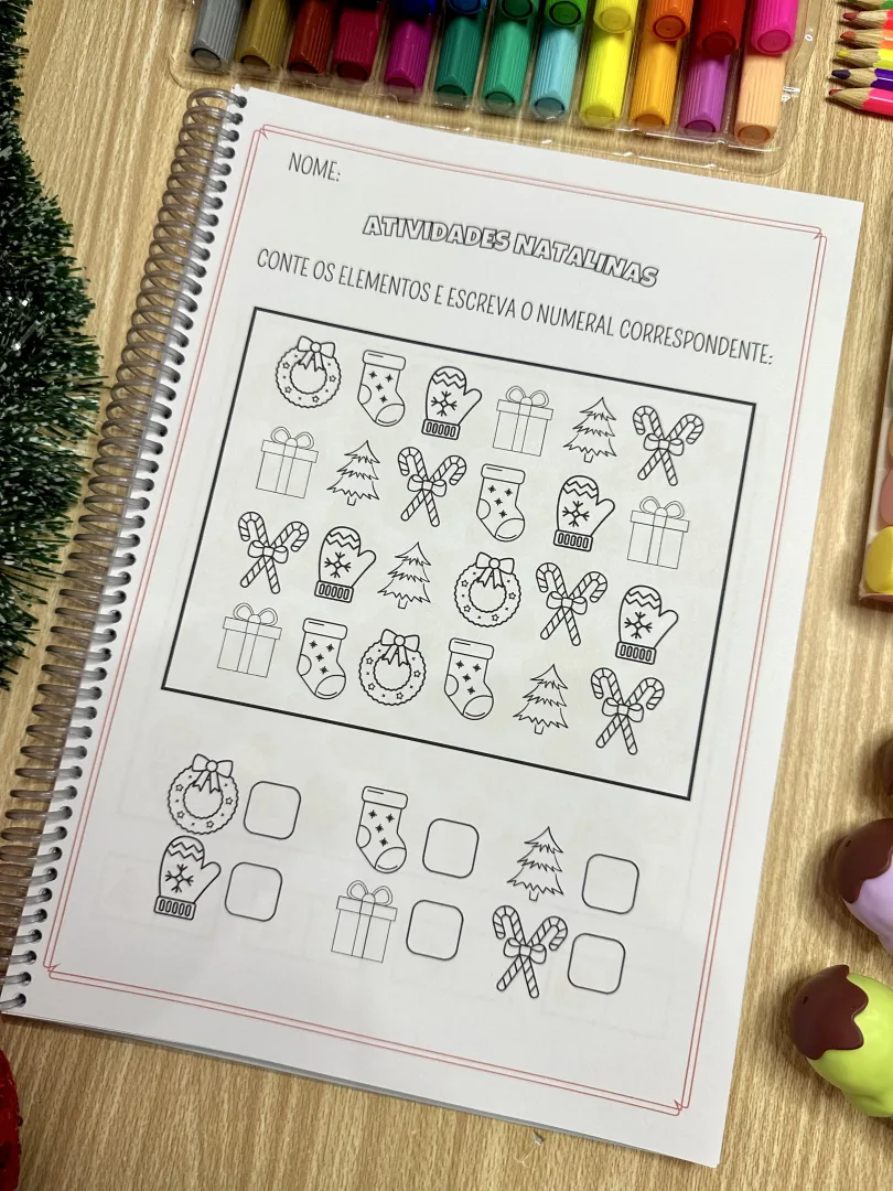 Apostila de Natal — Mais de 50 Páginas para Crianças de 3 a 6 Anos em PDF — imagem 5