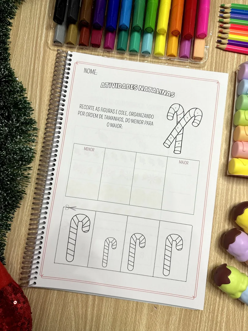 Apostila de Natal — Mais de 50 Páginas para Crianças de 3 a 6 Anos em PDF — imagem 4