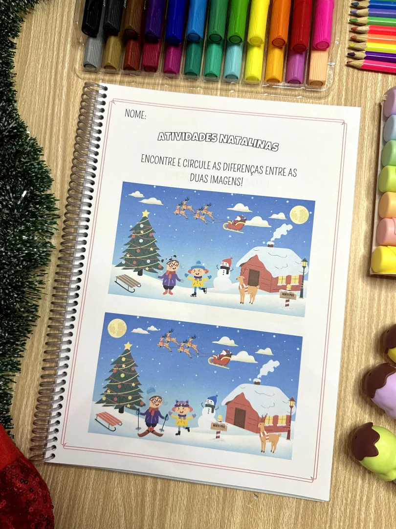 Apostila de Natal — Mais de 50 Páginas para Crianças de 3 a 6 Anos em PDF — imagem 6