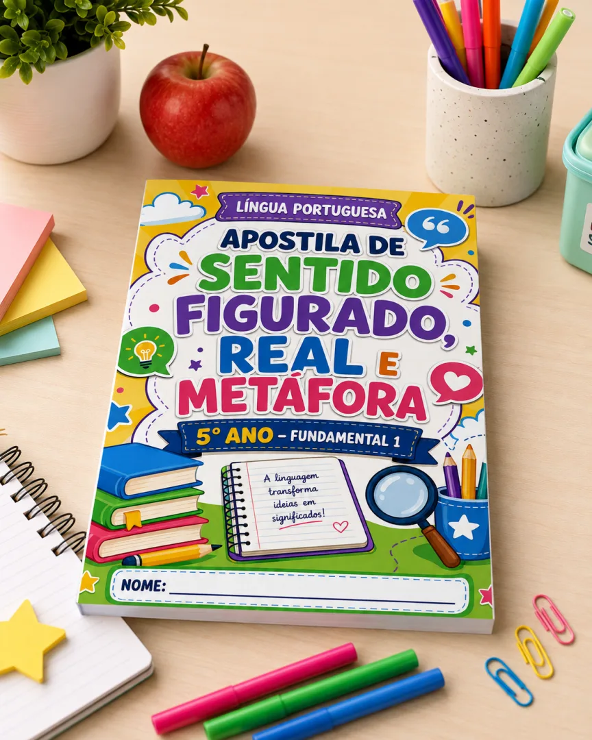 📚 APOSTILA DE SENTIDO FIGURADO, REAL E METÁFORA — 5º ANO — imagem 4