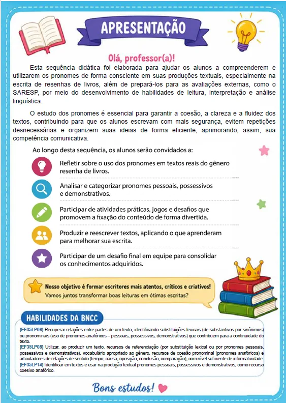 Apostila de Sequência Didática de Pronomes - 5º Ano em pdf — imagem 2