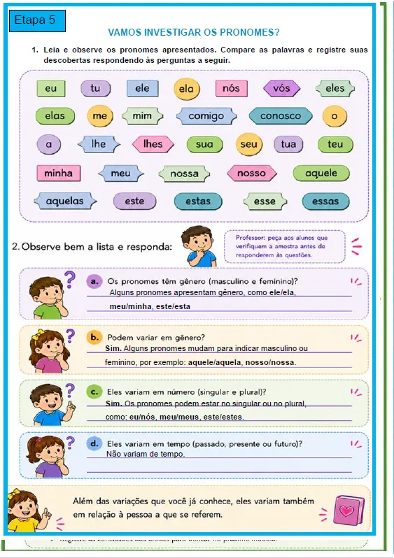 Apostila de Sequência Didática de Pronomes - 5º Ano em pdf — imagem 4