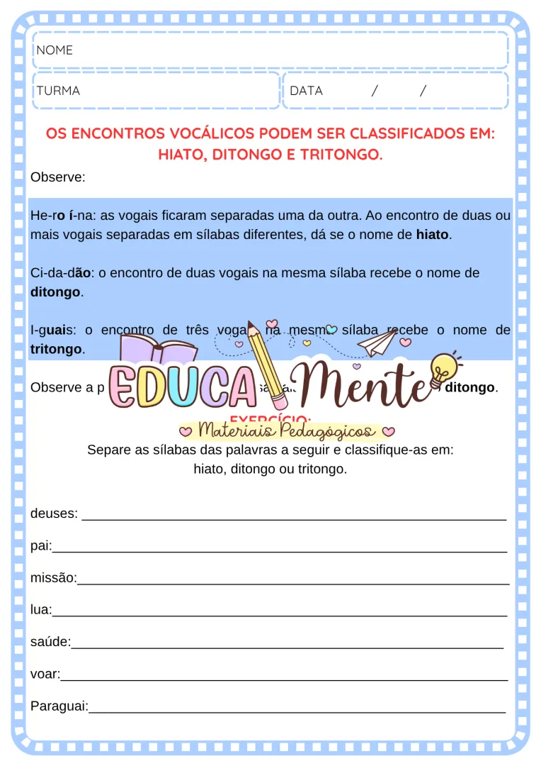 ✨APOSTILA DESCOMPLICANDO ENCONTROS VOCÁLICOS E CONSONANTAIS✨ — imagem 3