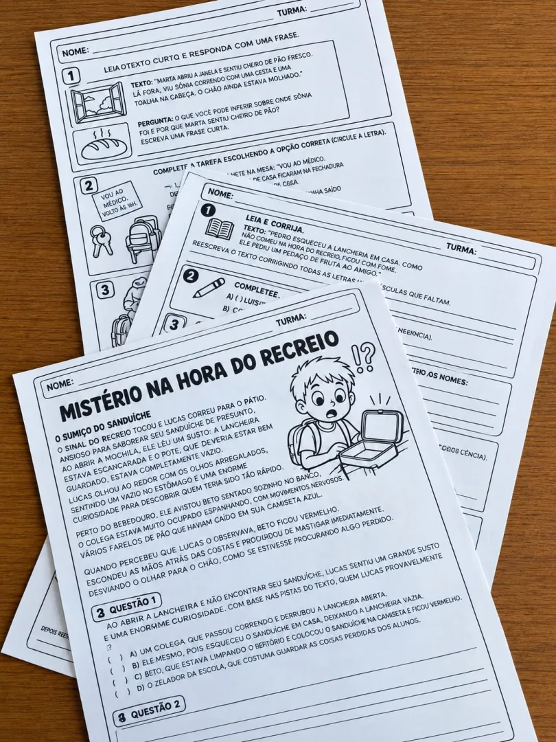 🌈*APOSTILA DESVENDANDO A LEITURA E A INTERPRETAÇÃO* ✅POR APENAS :💰12,90 Um material com 100 páginas, organizado de for — imagem 4