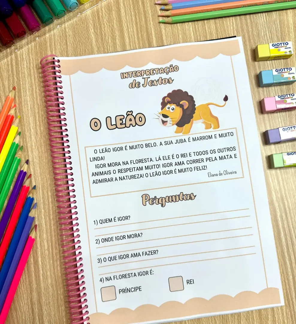 Apostila de Interpretação de Textos - 19 Atividades para Alfabetização em PDF — imagem 3