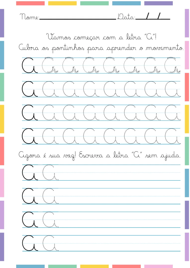 Apostila Letra cursiva para alunos na alfabetização -PDF — imagem 2