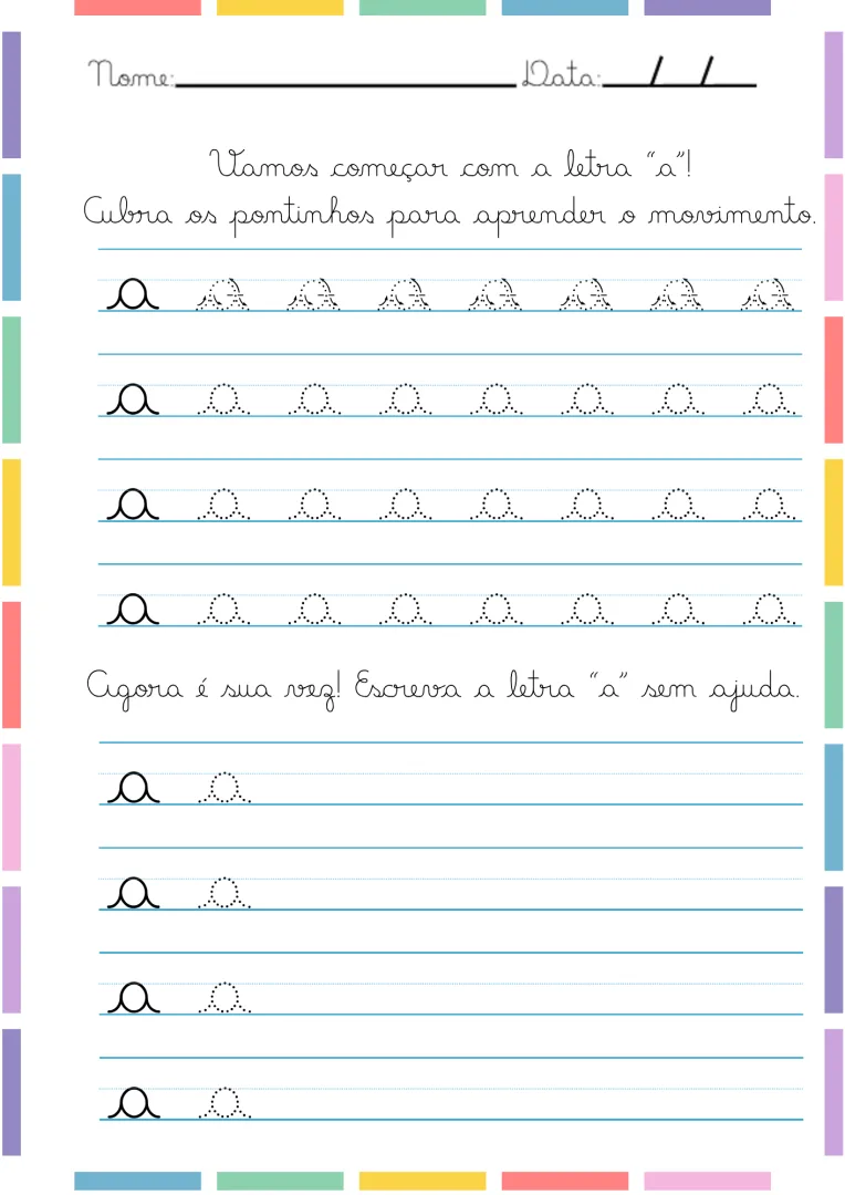 Apostila Letra cursiva para alunos na alfabetização -PDF — imagem 3