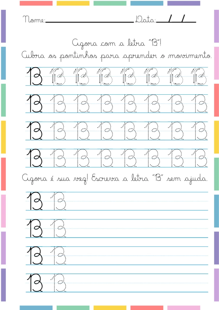 Apostila Letra cursiva para alunos na alfabetização -PDF — imagem 4