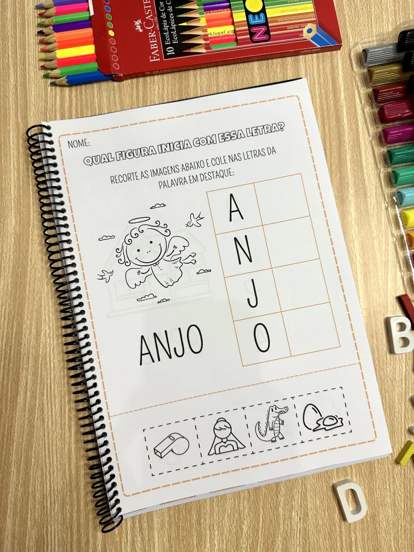 Apostila Letra Inicial — 24 Páginas para Alfabetização — imagem 3