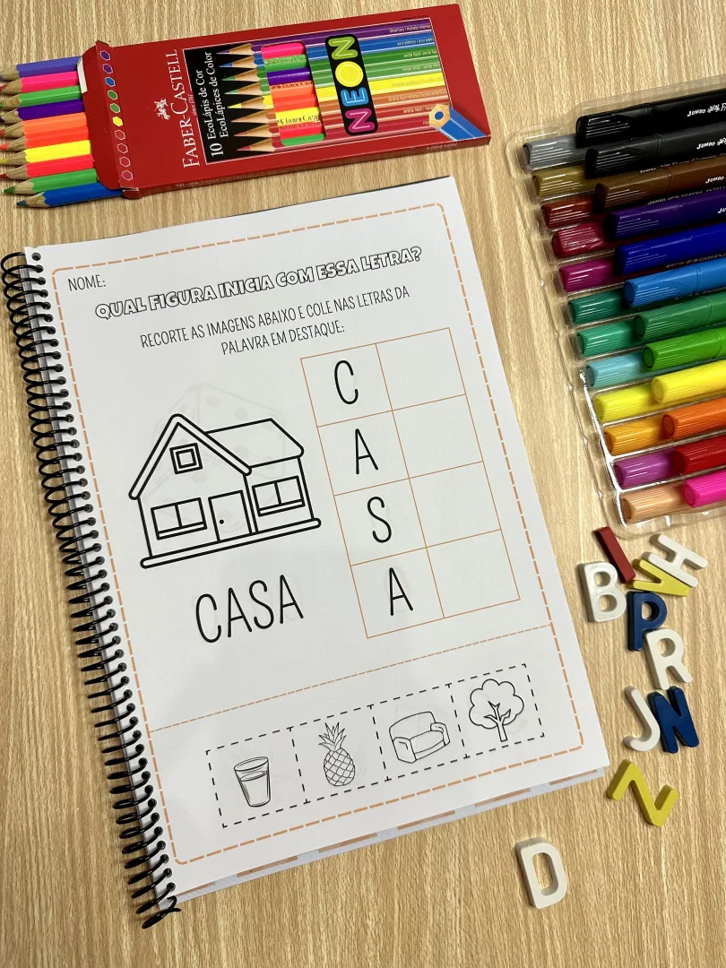 Apostila Letra Inicial — 24 Páginas para Alfabetização — imagem 4