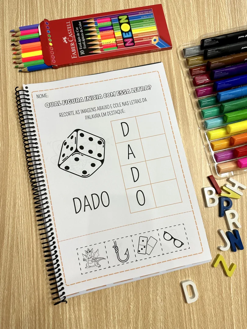 Apostila Letra Inicial — 24 Páginas para Alfabetização — imagem 5