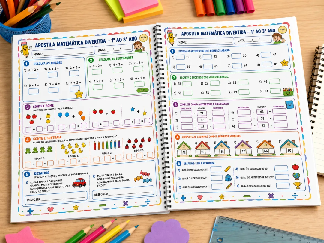 Apostila Matemática Divertida - 1º ao 3º ano - Matemática - PDF — imagem 2