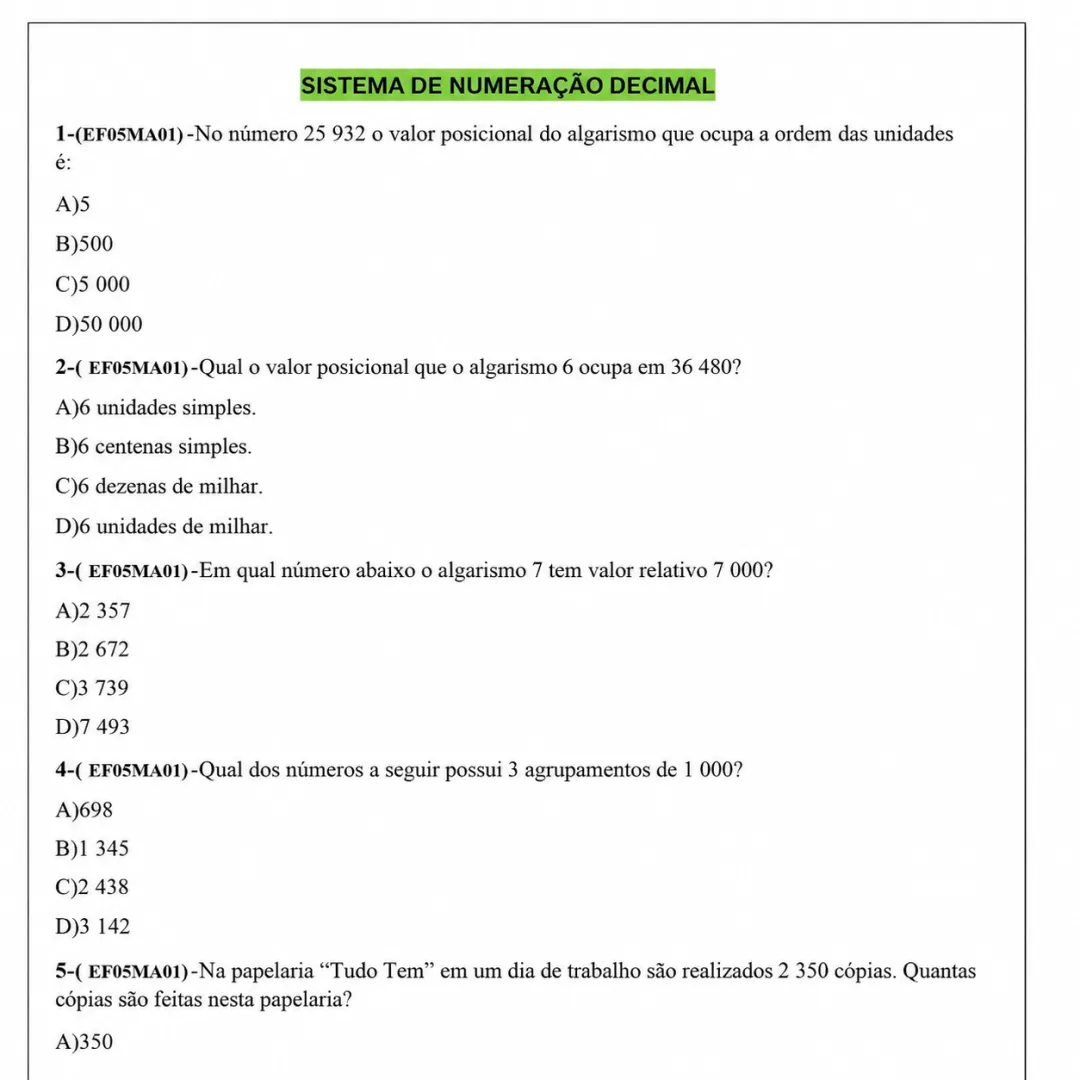 Apostila Matemática em Ação- 5º Ano — imagem 3