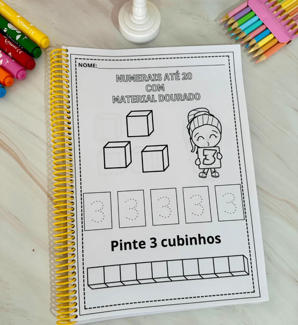 Apostila: Numerais até 20 com Material Dourado — imagem 3