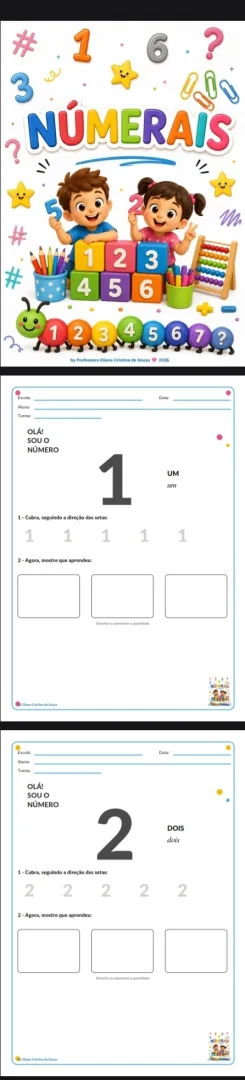 APOSTILA NÚMEROS DE 1 A 50 – EDUCAÇÃO INFANTIL – PDF — imagem 2
