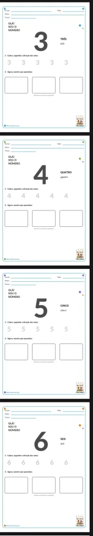 APOSTILA NÚMEROS DE 1 A 50 – EDUCAÇÃO INFANTIL – PDF — imagem 3