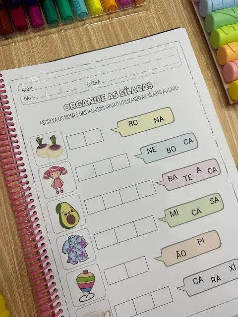 APOSTILA ORGANIZE AS SÍLABAS  SIMPLES — imagem 2