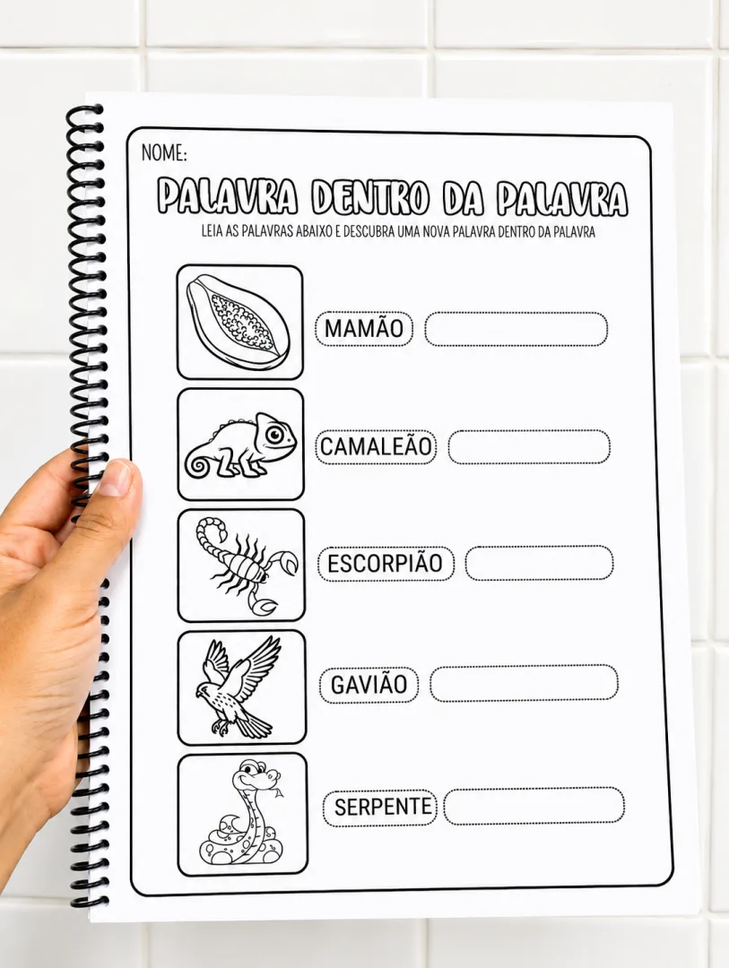 APOSTILA PALAVRA DENTRO DA PALAVRA- ALFABETIZAÇÃO — imagem 2