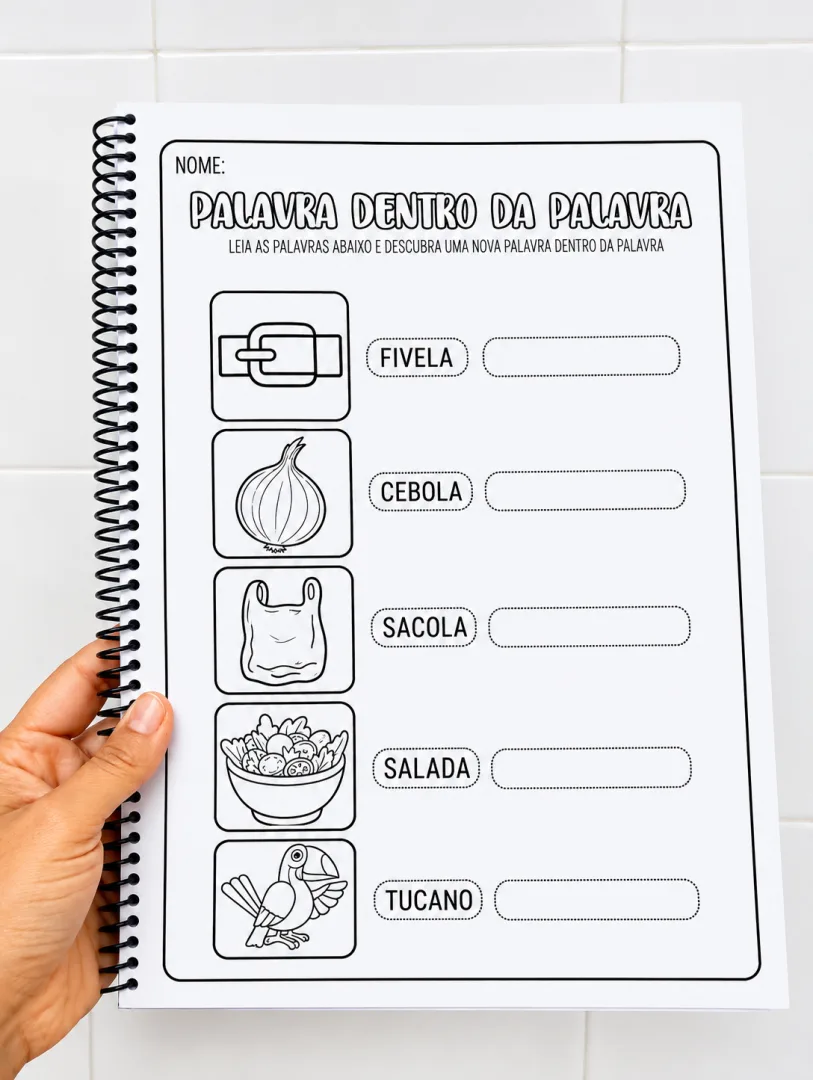 APOSTILA PALAVRA DENTRO DA PALAVRA- ALFABETIZAÇÃO — imagem 3