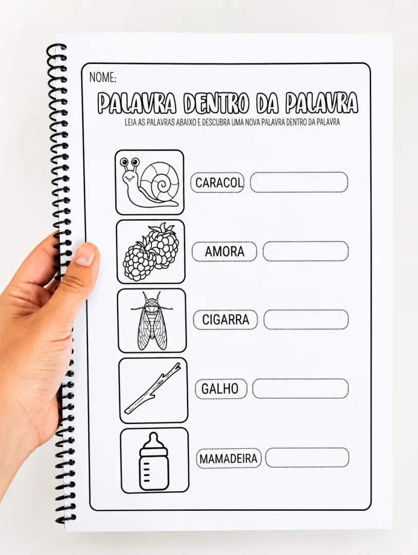 APOSTILA PALAVRA DENTRO DA PALAVRA- ALFABETIZAÇÃO — imagem 4