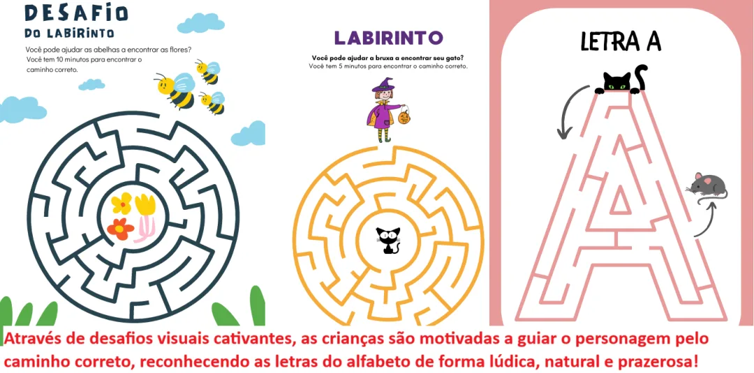 Transforme a alfabetização em uma brincadeira inesquecível com o Labirinto Alfabético - Educ. Infantil e Inclusiva "PDF" — imagem 2