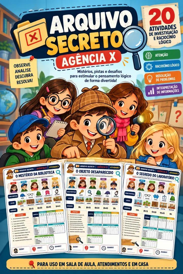 Arquivo Secreto 20 Atividades de Raciocínio 6 Ano Pdf — imagem 3