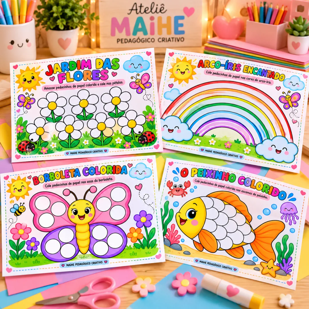 Artistas Em Ação - 30 Atividades - Kit de Coordenação Motora Fina - Educação Infantil - Arquivo Digital — imagem 2