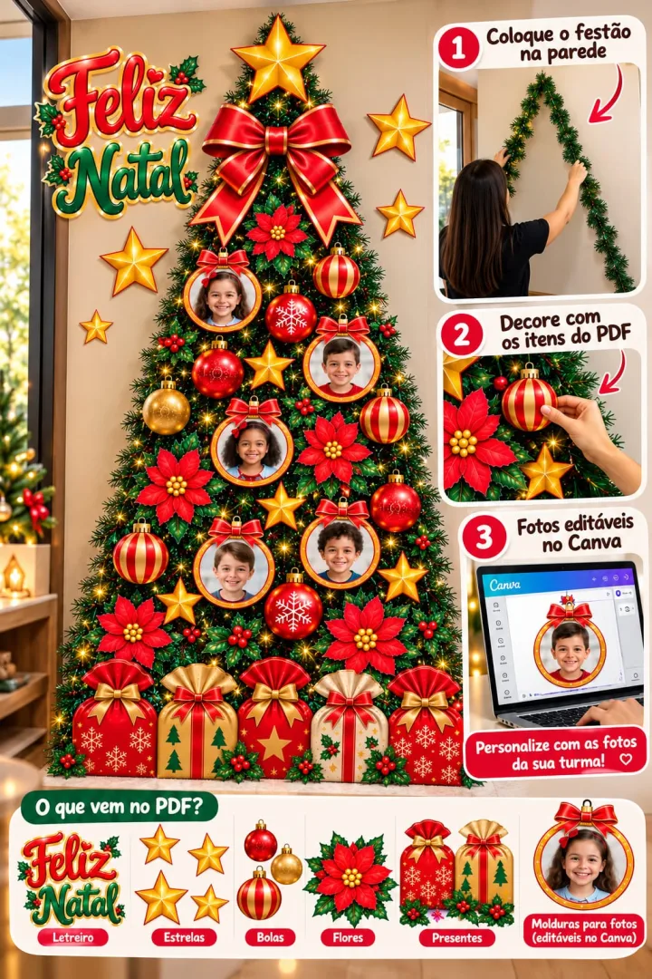 Árvore de Natal Foto Parede Festão — imagem 3