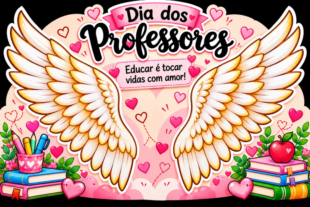 Asas de Anjo - Painel Dia dos Professores - PDF Educação Infantil Fundamental "32 páginas" — imagem 4
