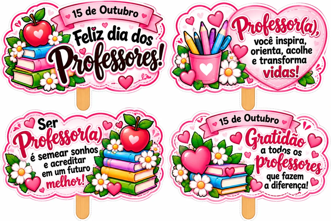 Asas de Anjo - Painel Dia dos Professores - PDF Educação Infantil Fundamental "32 páginas" — imagem 6