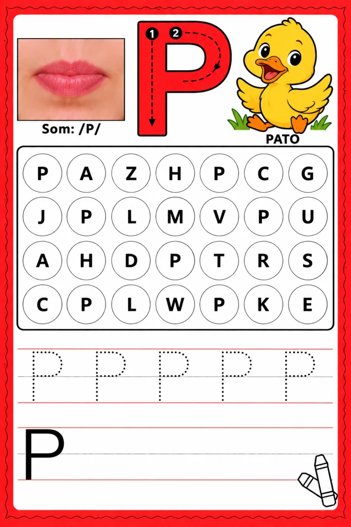 Atividade. 1º Ano Fichas Fonéticas – Letra e Som Educação Infantil em PDF — imagem 3