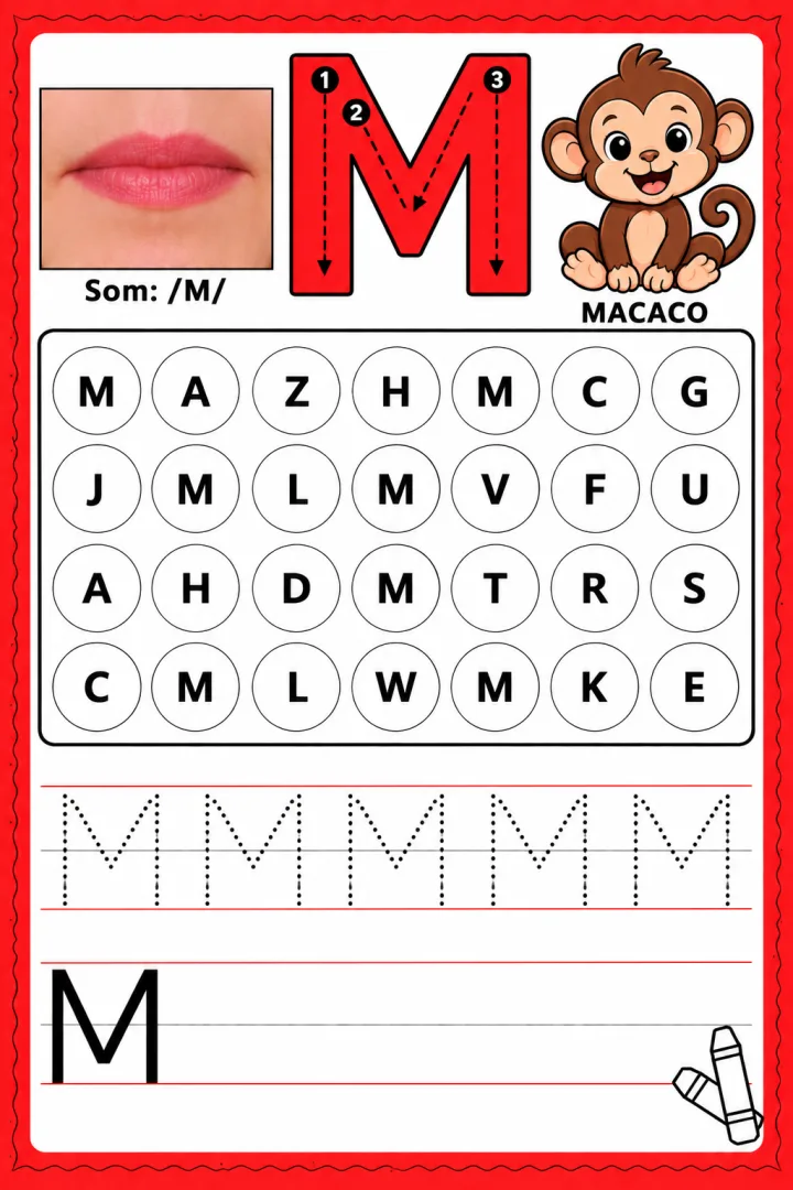 Atividade. 1º Ano Fichas Fonéticas – Letra e Som Educação Infantil em PDF — imagem 4