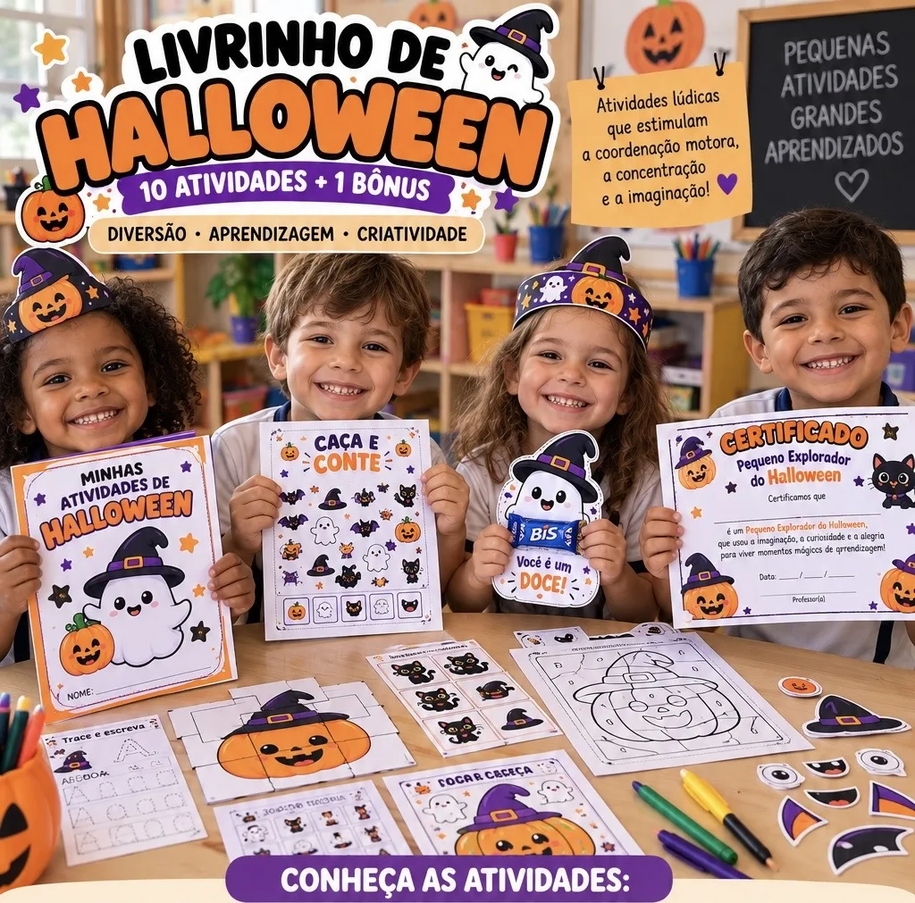 Atividade 1º Ano Missão Abóbora – Livro de Atividades de Halloween em PDF — imagem 3