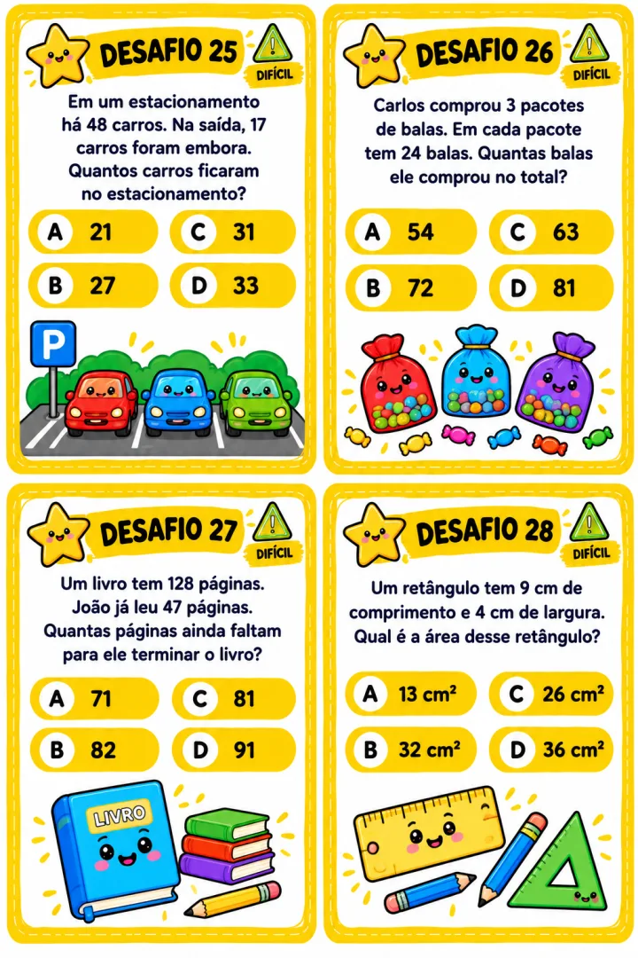 Atividade 1º Ano QUIZ MATEMÁTICO KIDS Jogo Lúdico de Matemática em PDF — imagem 6