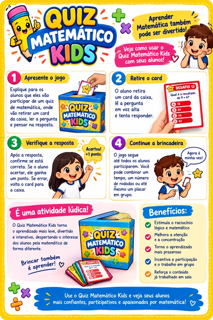 Atividade 1º Ano QUIZ MATEMÁTICO KIDS Jogo Lúdico de Matemática em PDF — imagem 4