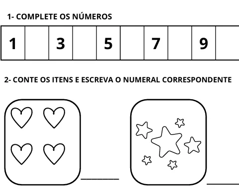 Atividade Avaliativa 1º Ano (Inicial) - Língua Portuguesa e Matemática - PDF — imagem 3