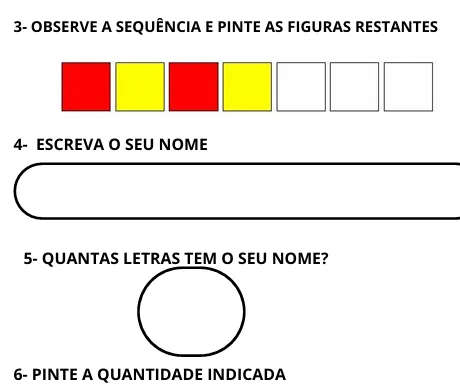 Atividade Avaliativa 1º Ano (Inicial) - Língua Portuguesa e Matemática - PDF — imagem 4
