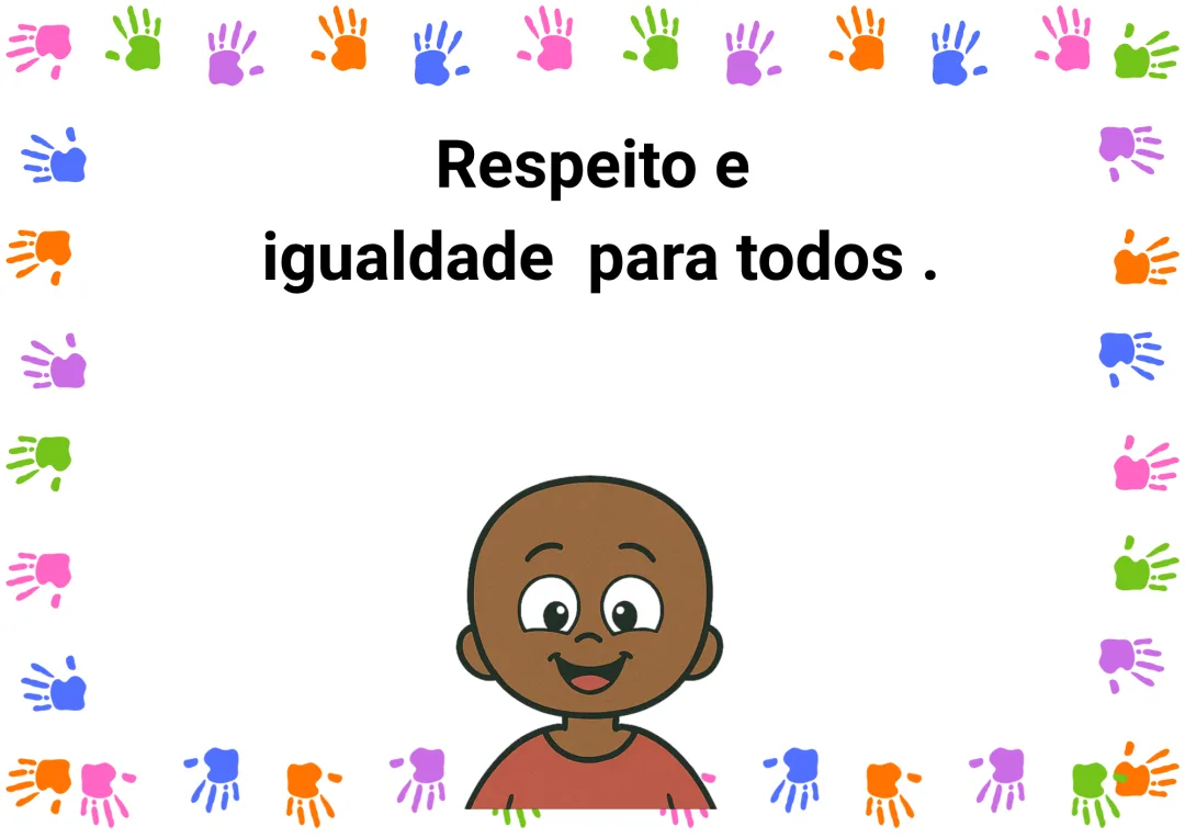 Atividade Coletiva Conciência Negra - Cartaz Carimbo de Mãos em PDF — imagem 2