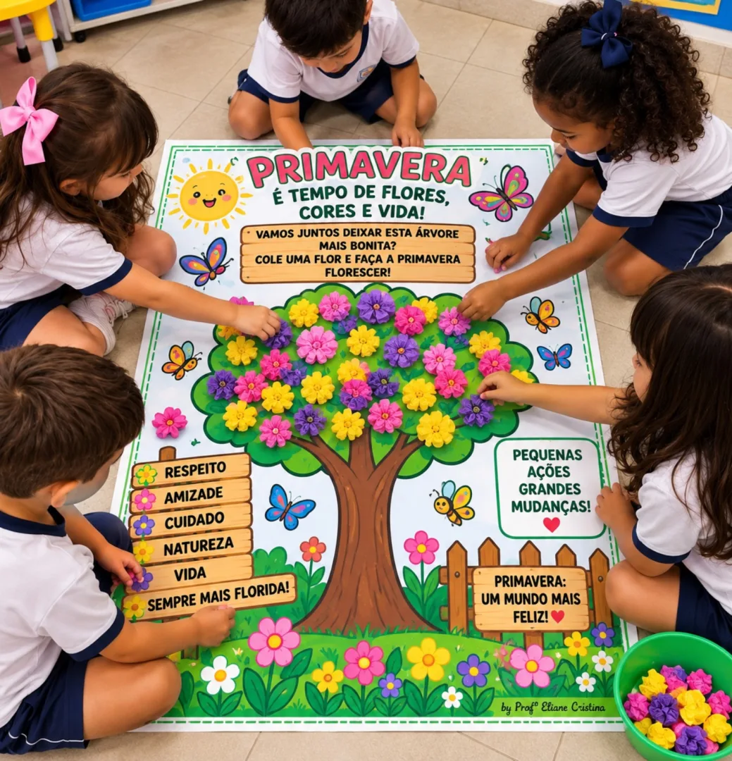 Atividade Coletiva de Primavera - Educação Infantil - PDF — imagem 3