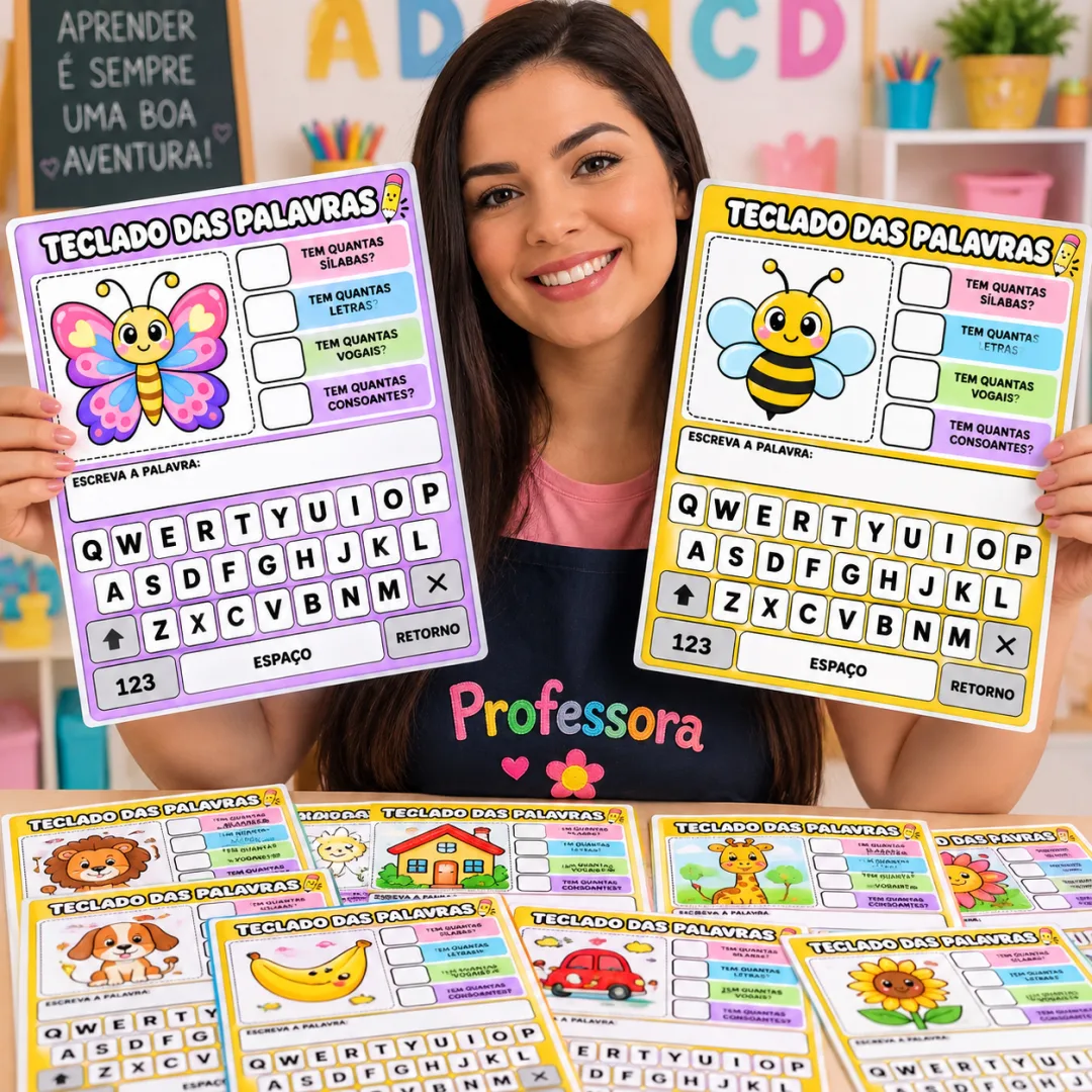 Atividade de Alfabetização 1º ano. Infantil Consciência Fonológica e Formação de Palavras em PDF — imagem 3