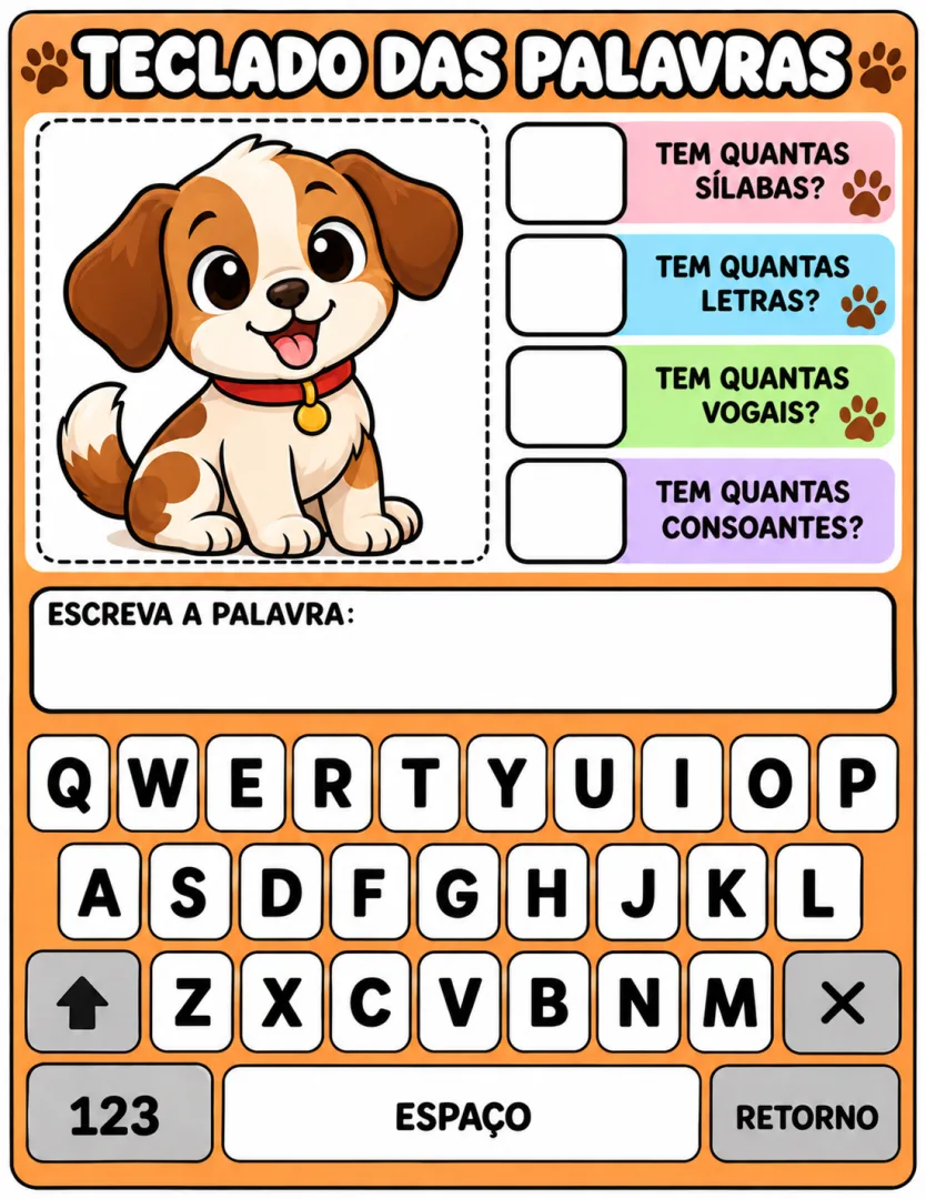 Atividade de Alfabetização 1º ano. Infantil Consciência Fonológica e Formação de Palavras em PDF — imagem 5
